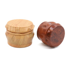 Wholesale Smoking Pipes Grinder Tobacco Herbal Wood Zinc Alloy Grinder